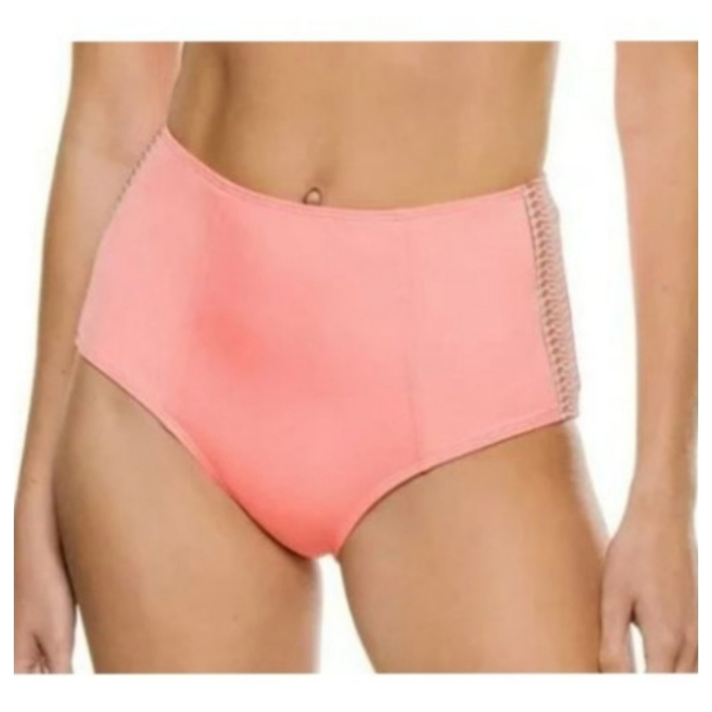 LEMELM Coral Lena High Waist Bikini Bottom Small